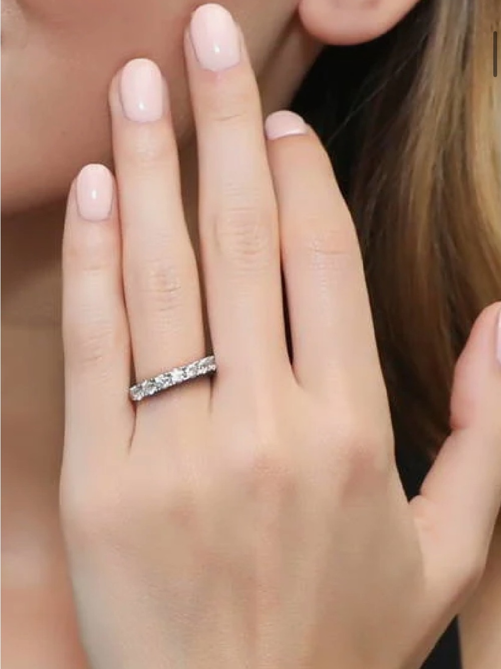 Berricle Sterling Silver 7-Stone CZ Eternity Ring Size 5
